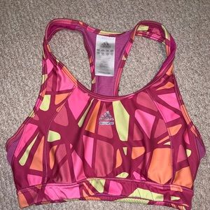 Adidas Multicolor Gemoetric Sports Bra